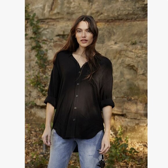 NWT Cali1850 XS/S (also fits M) Long Sleeve Relaxed Button Down shirt - Picture 6 of 10